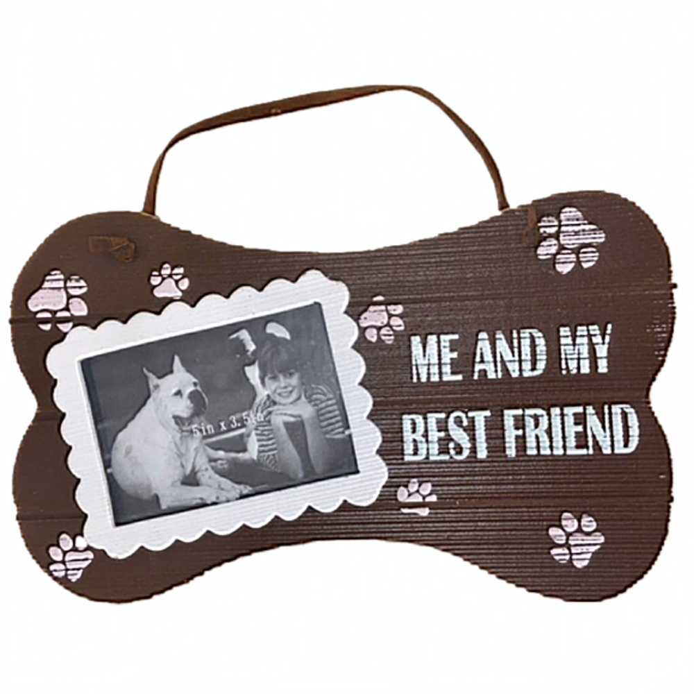 3 for 30$‎ Home bown frame in shape of a bone for pet picture to hang on wall